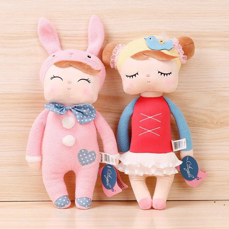 boneca Metoo angela brinquedo de pelúcia boneca coelho boneca de pelúcia bebê acompanhando sono presente de aniversário - BRINCAR JUNTO