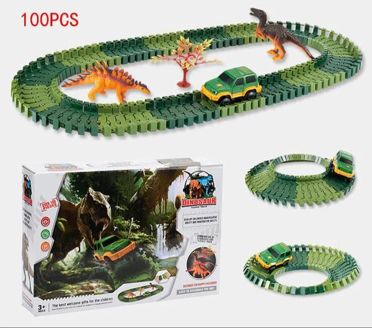 Brinquedo de Carro de Pista de Dinossauro - BRINCAR JUNTO