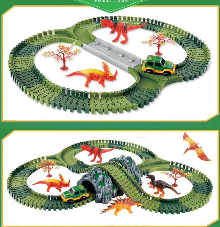 Brinquedo de Carro de Pista de Dinossauro - BRINCAR JUNTO