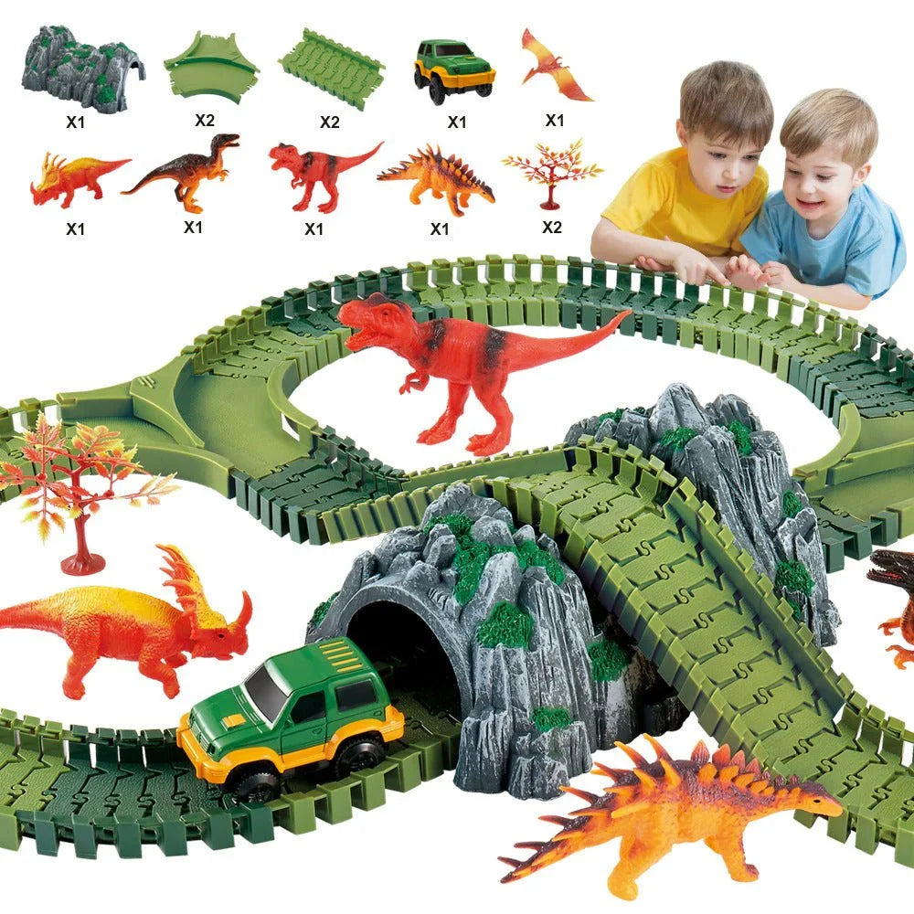 Brinquedo de Carro de Pista de Dinossauro - BRINCAR JUNTO