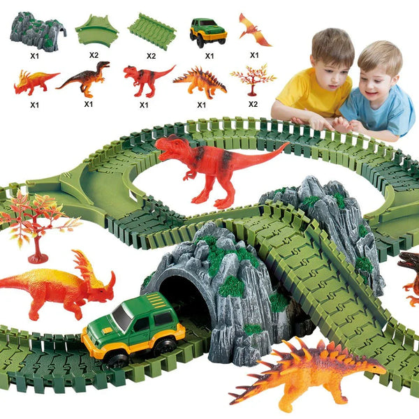 Brinquedo de Carro de Pista de Dinossauro - BRINCAR JUNTO