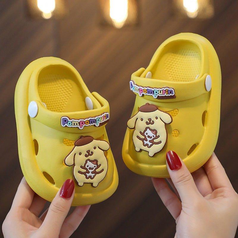 Crianças chinelos de verão meninas bebê buraco sapatos crianças dos desenhos animados praia em dois sentidos estilo coreano antiderrapante sandálias sapatos de jardim - BRINCAR JUNTO