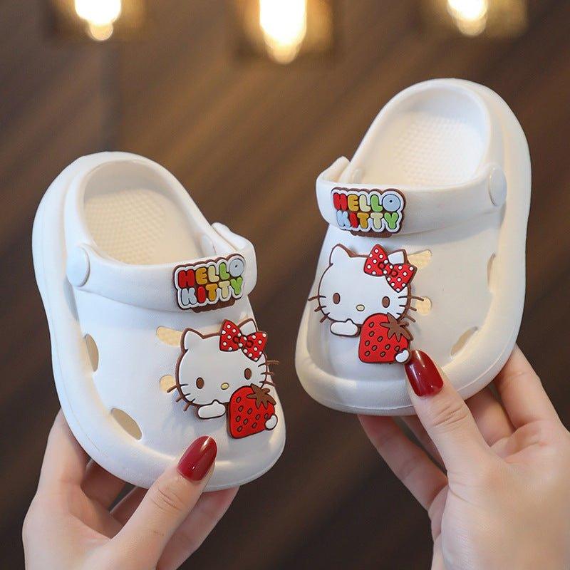 Crianças chinelos de verão meninas bebê buraco sapatos crianças dos desenhos animados praia em dois sentidos estilo coreano antiderrapante sandálias sapatos de jardim - BRINCAR JUNTO