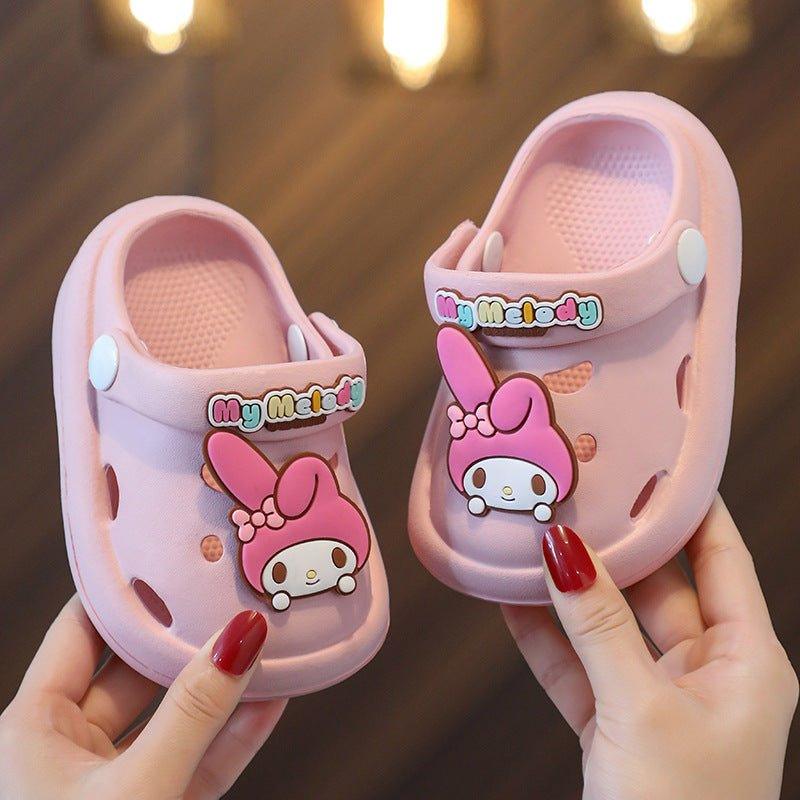 Crianças chinelos de verão meninas bebê buraco sapatos crianças dos desenhos animados praia em dois sentidos estilo coreano antiderrapante sandálias sapatos de jardim - BRINCAR JUNTO