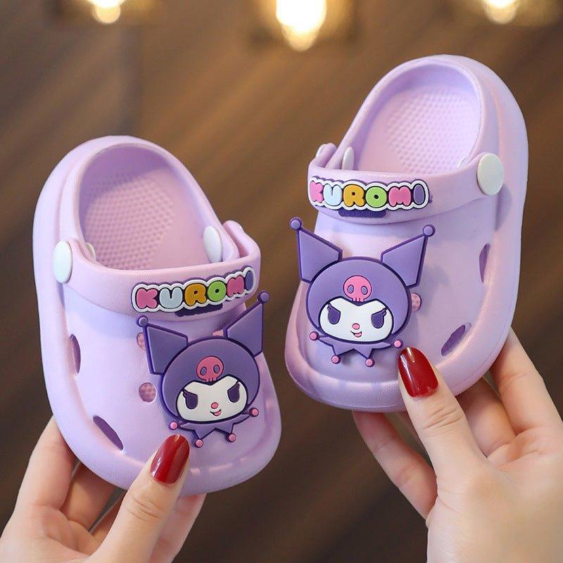 Crianças chinelos de verão meninas bebê buraco sapatos crianças dos desenhos animados praia em dois sentidos estilo coreano antiderrapante sandálias sapatos de jardim - BRINCAR JUNTO