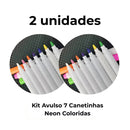 Kit Avulso de Canetinhas Neon - 7 cores - BRINCAR JUNTO