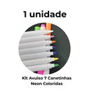 Kit Avulso de Canetinhas Neon - 7 cores - BRINCAR JUNTO