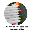Kit Avulso de Canetinhas Neon - 7 cores - BRINCAR JUNTO