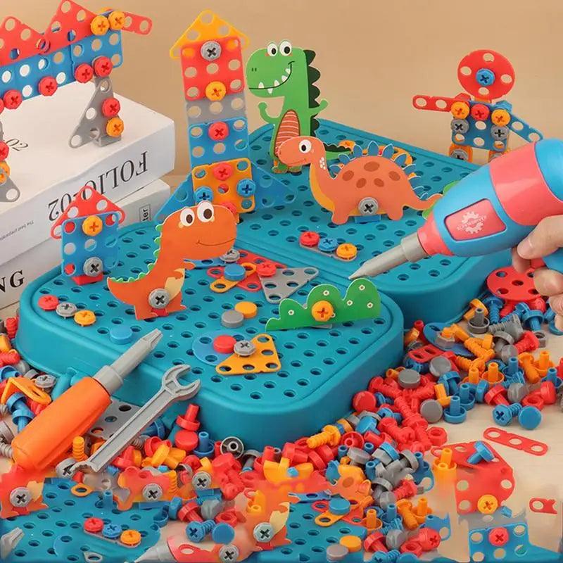 Kit Parafusadeira Educativa Divertida - 211 peças - BRINCAR JUNTO