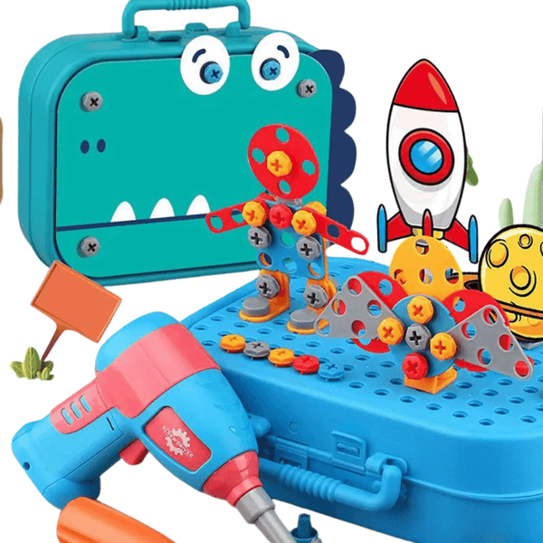Kit Parafusadeira Educativa Divertida - 211 peças - BRINCAR JUNTO