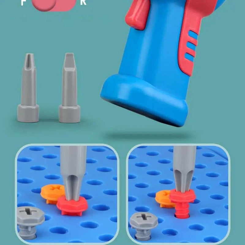 Kit Parafusadeira Educativa Divertida - 211 peças - BRINCAR JUNTO