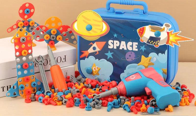 Kit Parafusadeira Educativa Divertida - 211 peças - BRINCAR JUNTO