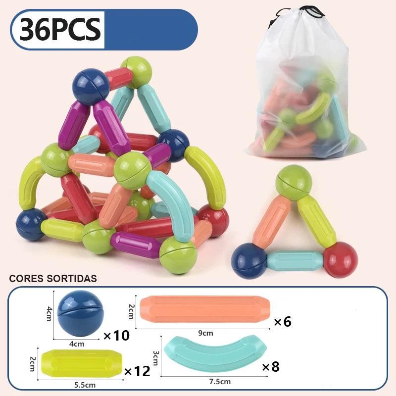 Super Blocos Magnéticos de Construção - BRINCAR JUNTO
