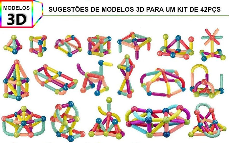 Super Blocos Magnéticos de Construção - BRINCAR JUNTO